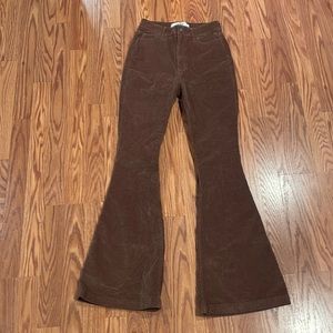 Corduroy brown flare leg pants